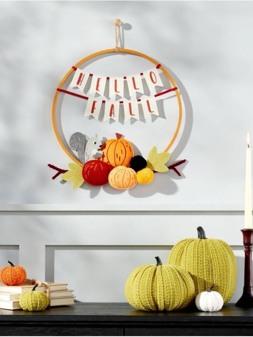 Green Knit Pumpkins